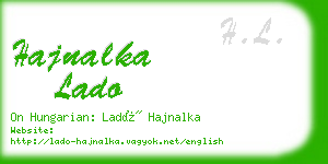 hajnalka lado business card